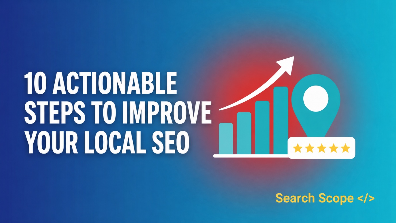 10 actionable steps to improve your local SEO