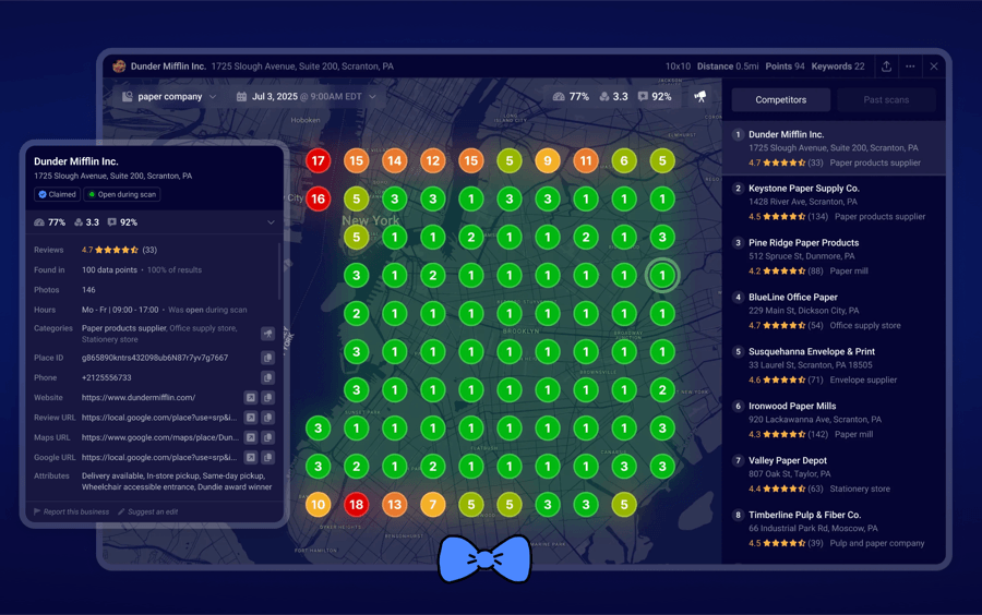 Whitespark Local Ranking Grids Whitespark Local Ranking Grids interface