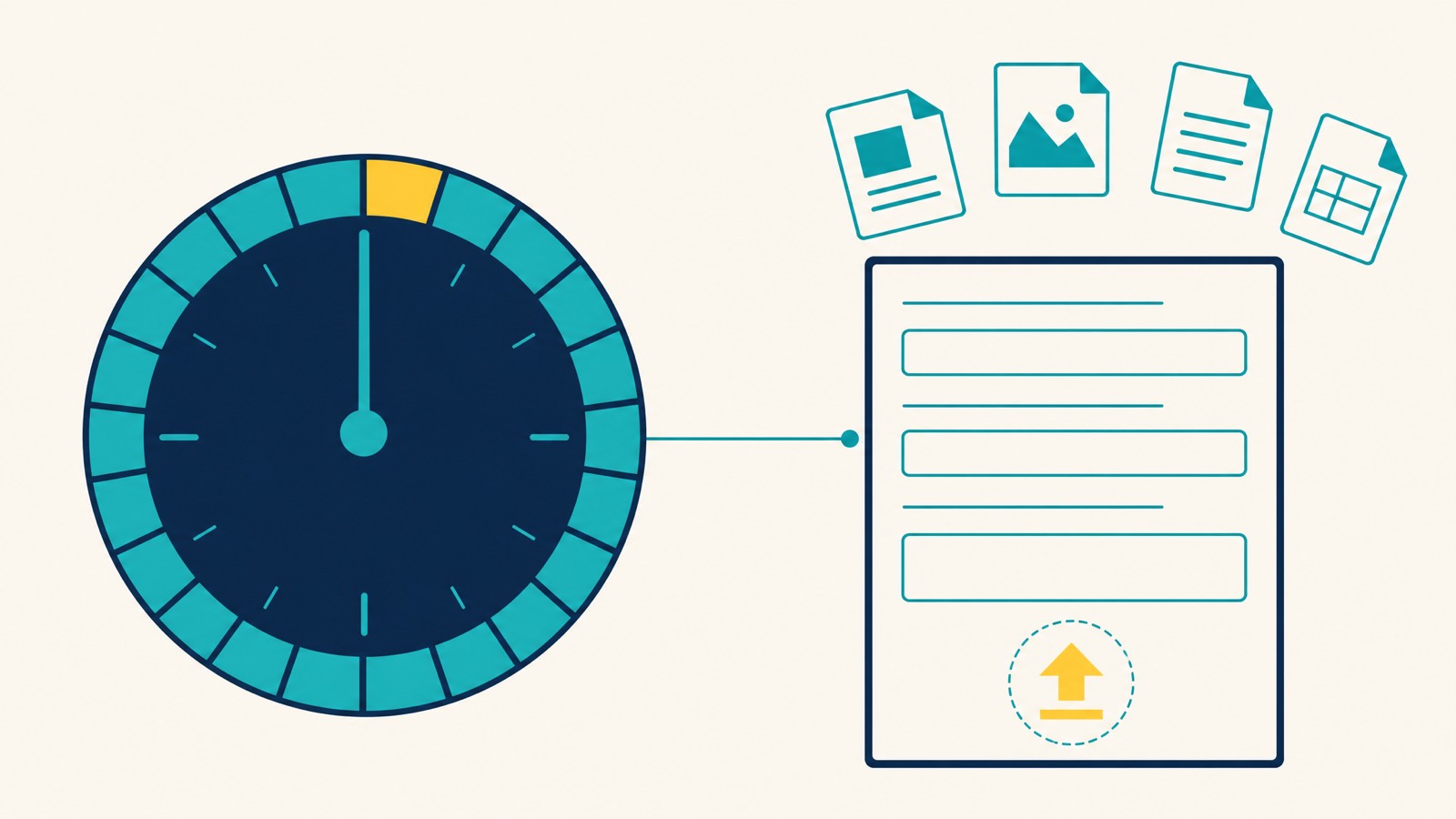 The 60-minute window of Google's Business Profile appeal evidence form, clock and upload form