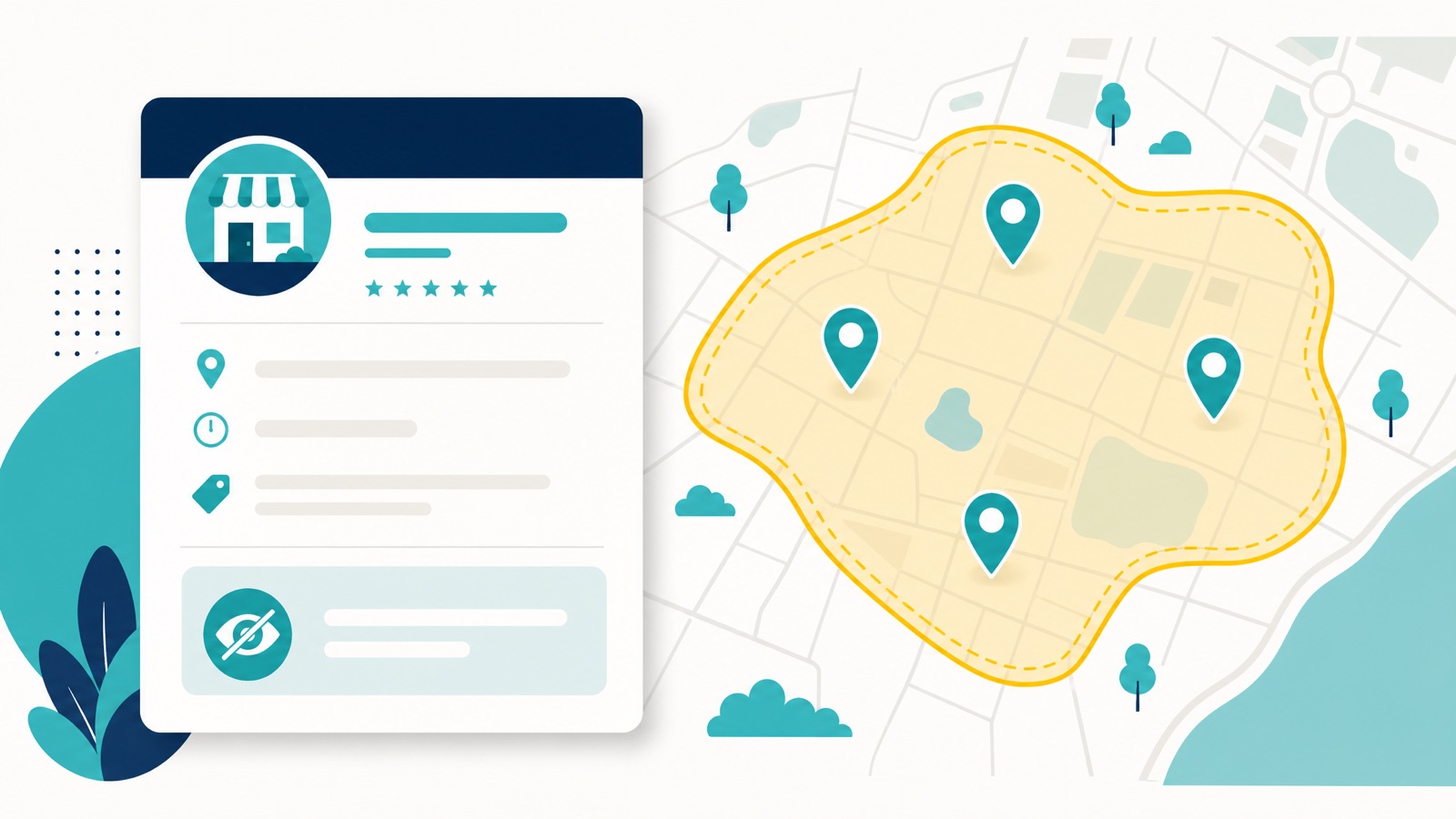Configuring a Google Business Profile service area with the address hidden