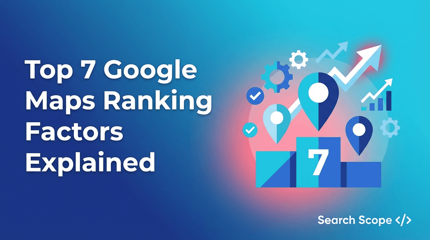 Infographic on Top 7 Google Maps Ranking Factors