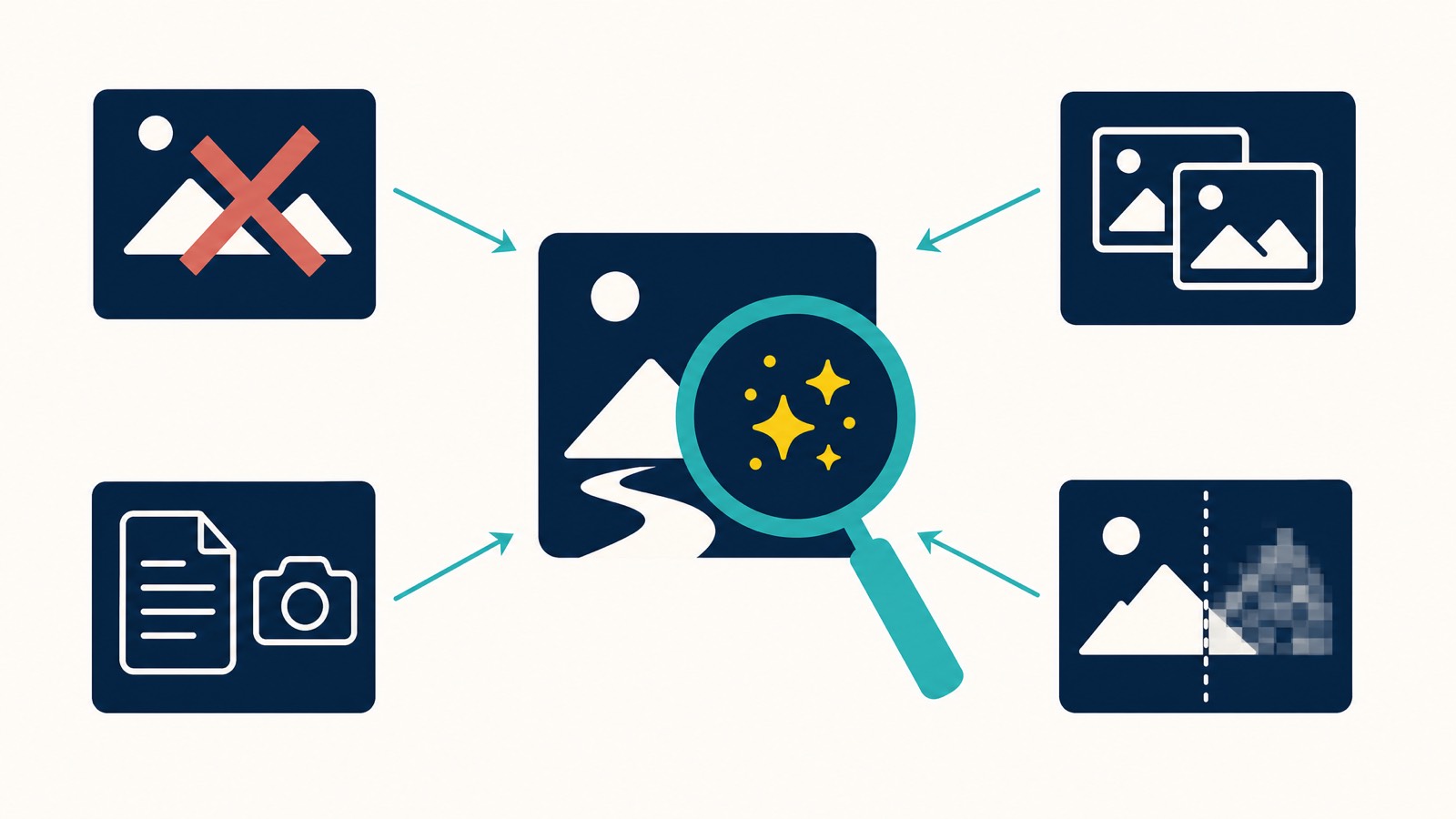 How Google's Vision AI scans a Business Profile photo upload, running stock-detection, EXIF, duplicate, and quality checks in milliseconds