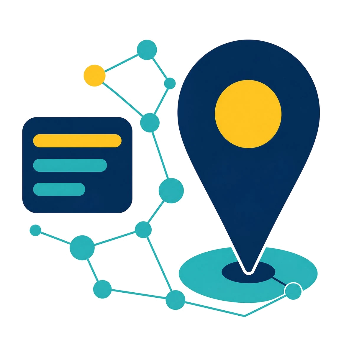 AI SEO for Perth: local sources feeding an AI answer panel alongside a map pin