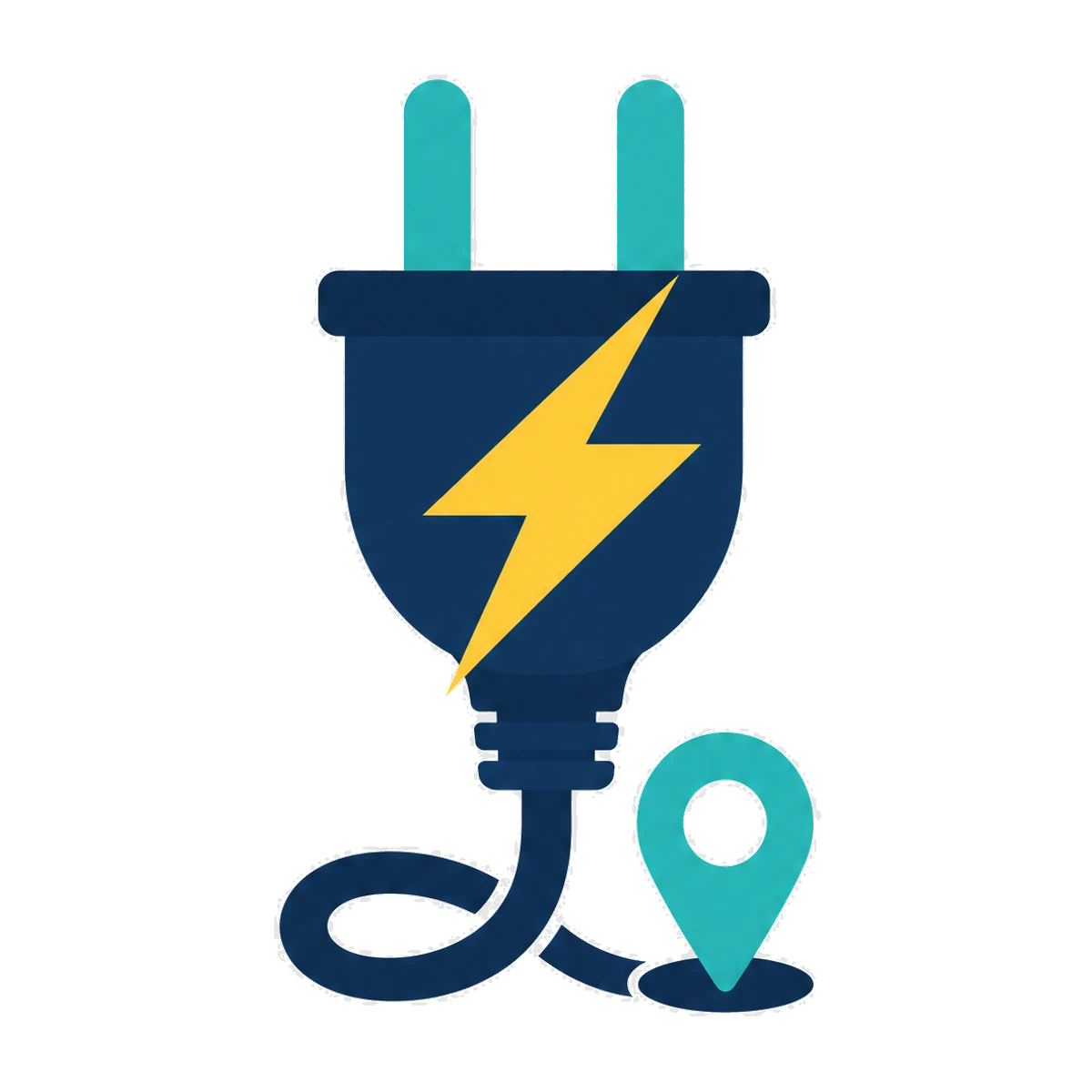 Local SEO for electricians: a power plug and lightning bolt with a map pin