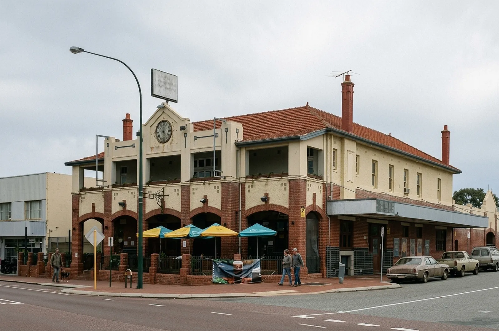 Federation-era corner hotel on the Albany Highway strip in Victoria Park, Perth, a recognisable Vic Park landmark