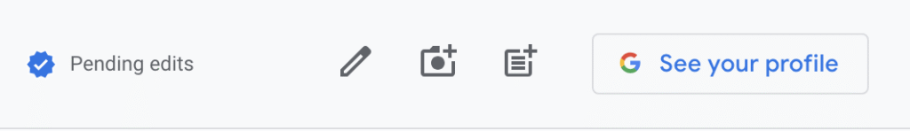 Web interface showing 'Pending edits' and profile options