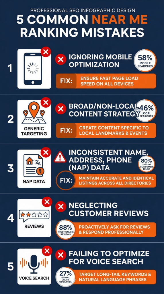 common near me ranking mistakes