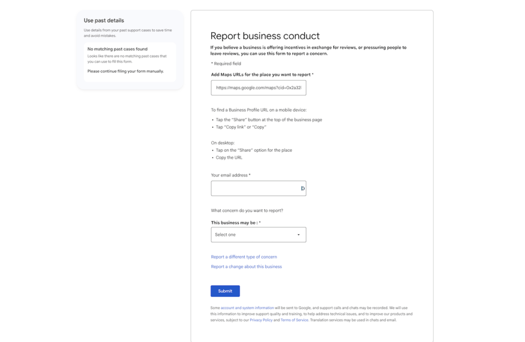 report a business on google maps