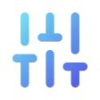 Pixelated blue hashtag symbol