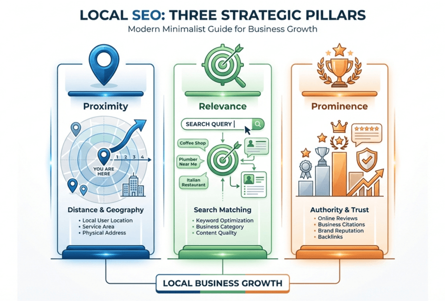 the 3 pillars of local seo growth