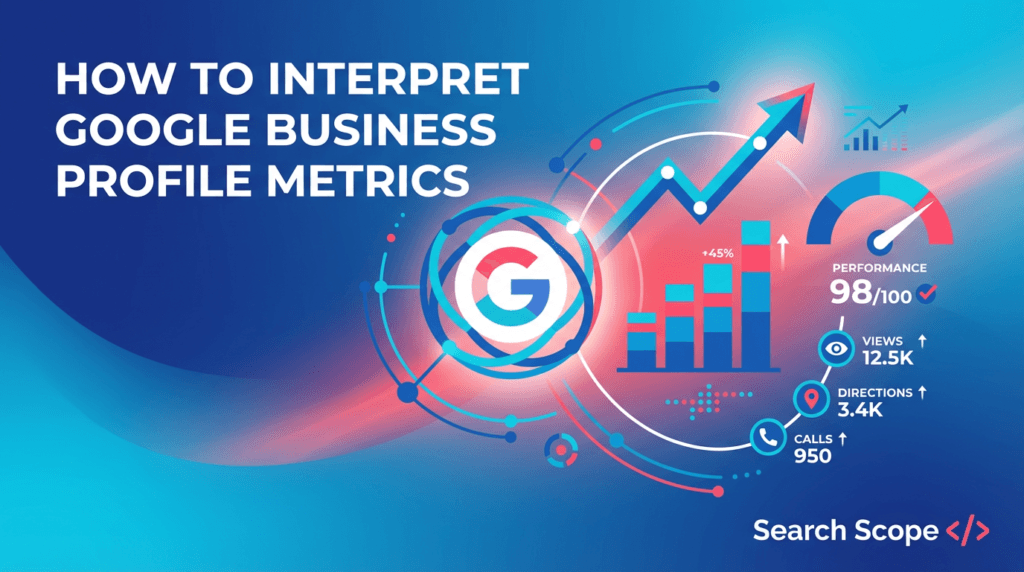 Infographic on interpreting Google Business Profile metrics