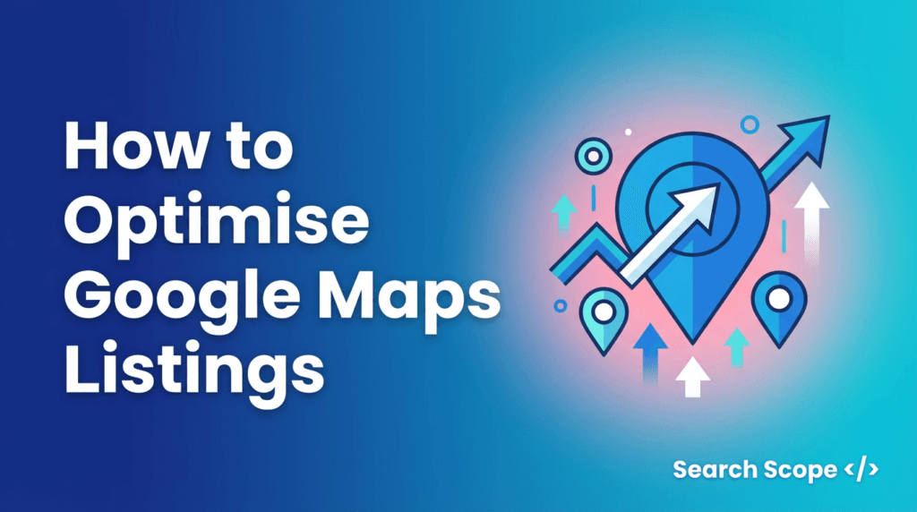 Graphic on optimising Google Maps listings with icons