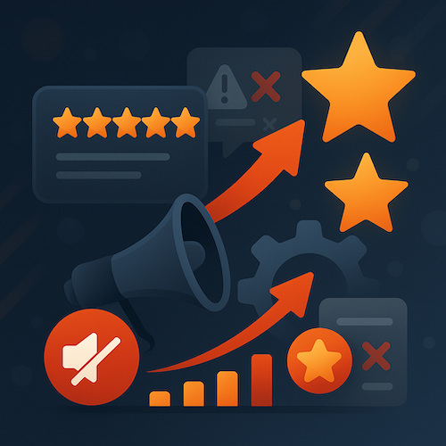 Graphic of marketing tools and rising performance metrics