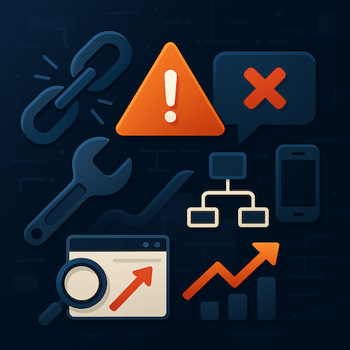 Digital troubleshooting and analysis tools icons