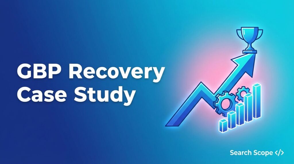 Graphic titled GBP Recovery Case Study with rising graph