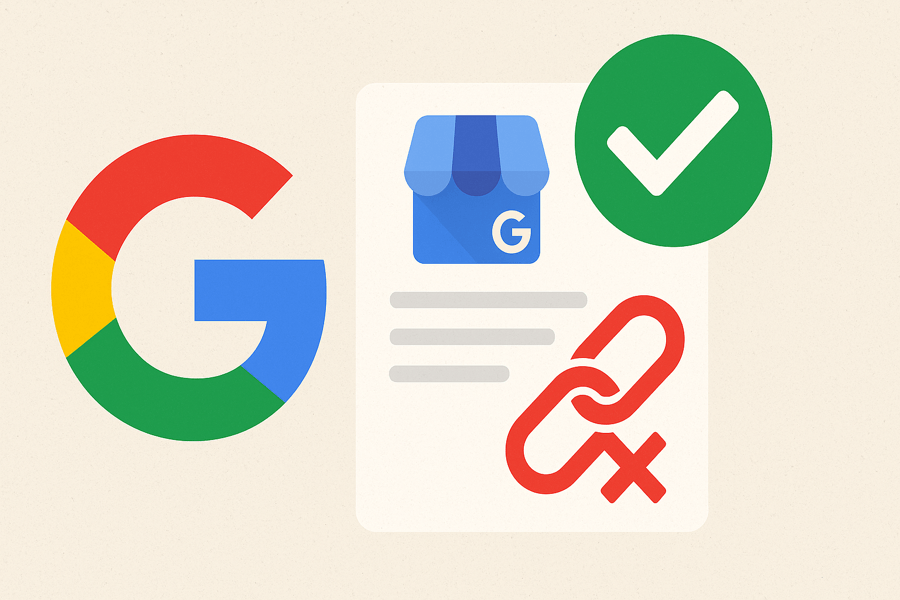 google business profile link rules