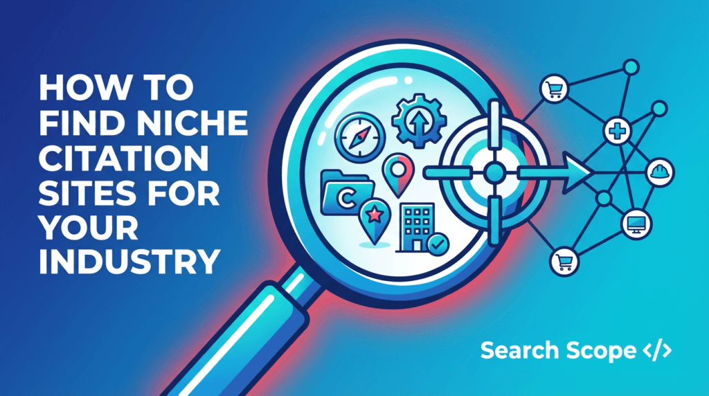 Infographic on finding niche citation sites for industries